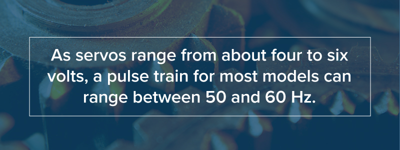 servos range from about four to six volts