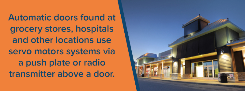 applications for servo motors such as automatic doors