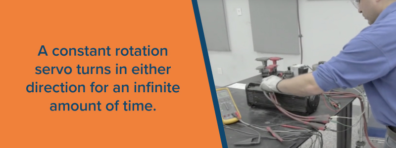constant rotation of servo motor