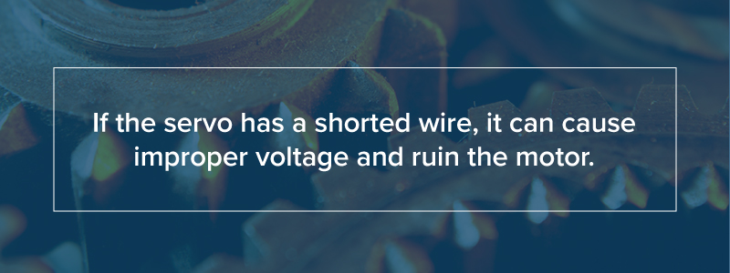 servo motor issue due to wire